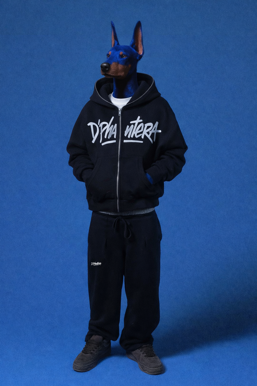 Fleeced Full-Zip Boxy Hoodie