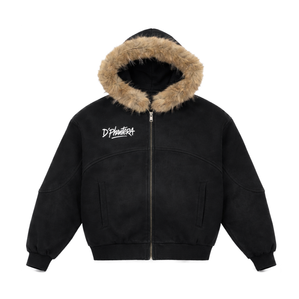 Detachable fur Hoodie
