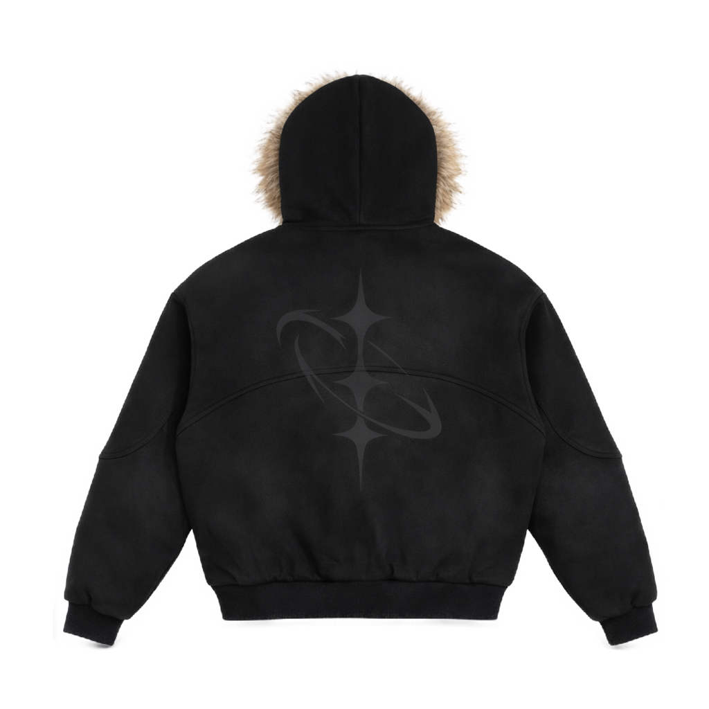 Detachable fur Hoodie