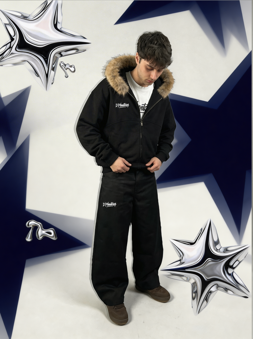 Detachable fur Hoodie